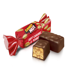 شکلات کندی نات قرمز بادام زمینی روشن Roshen Candy Nut بسته 1 کیلویی اصل وارداتی اوکراین