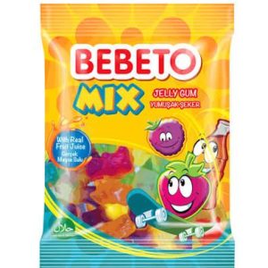 پاستیل ببتو BEBETOطرح  میکس میوه ای 80گرم اصل وارداتی ترکیه
